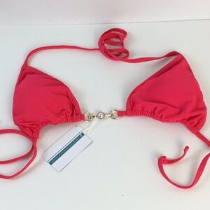 Hot Pink Triangle Bikini Top